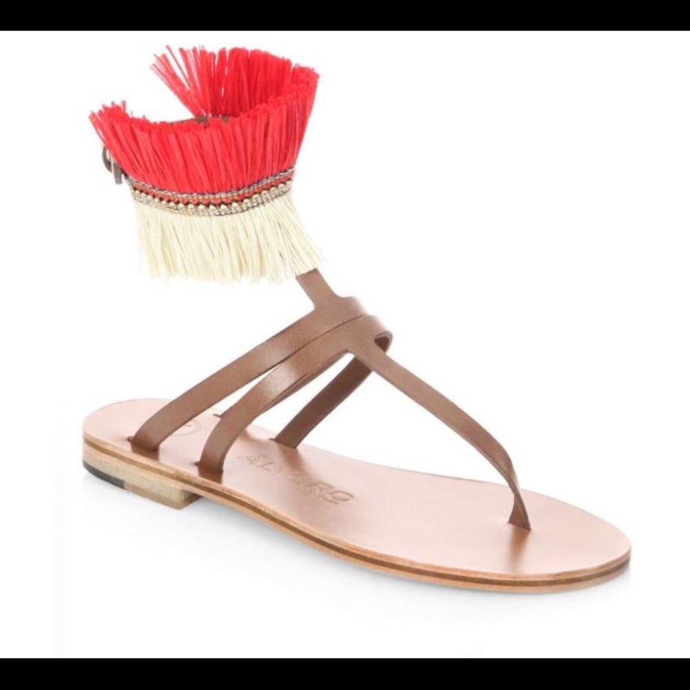 Álvaro Raffia Flat Sandals